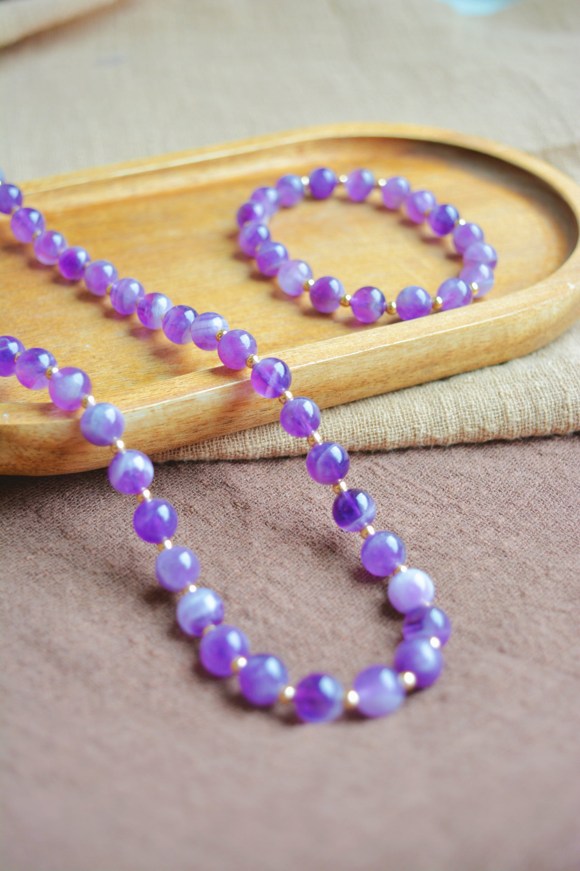 Amethyst Whisper | Necklace & Bracelet Set