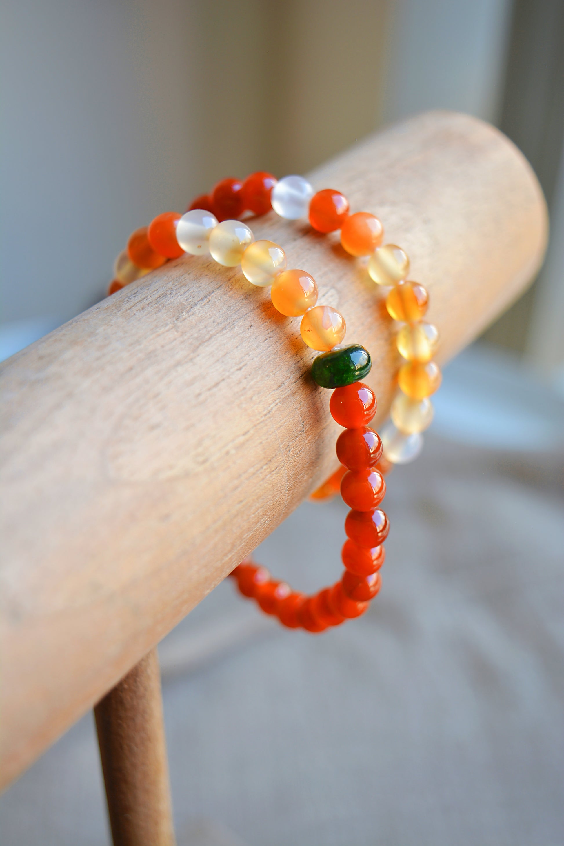 Ember Verse | Double Wrap Red Agate Bracelet