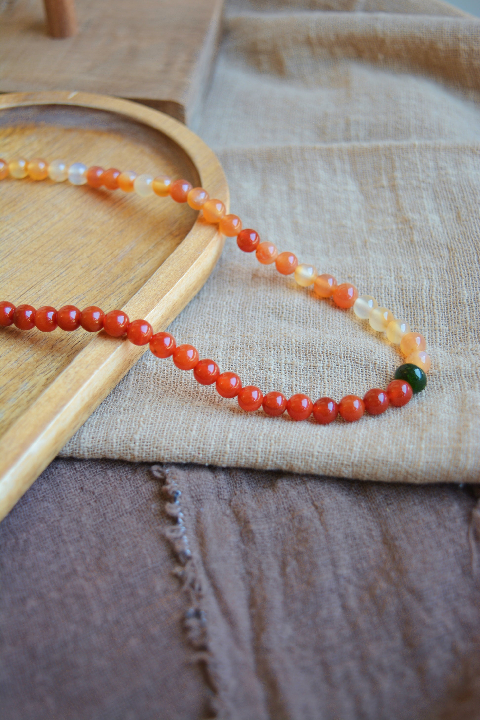 Ember Verse | Double Wrap Red Agate Bracelet