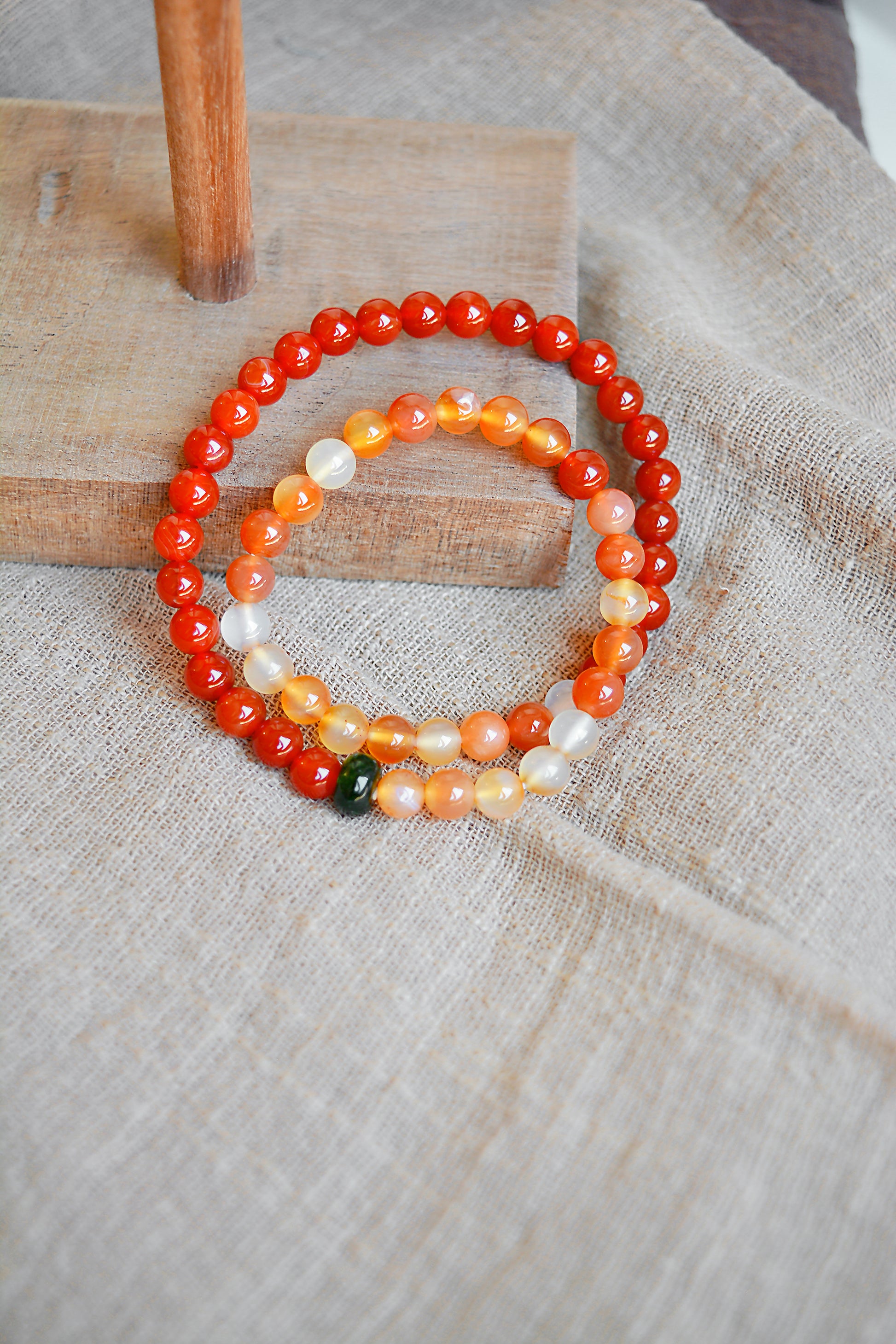 Ember Verse | Double Wrap Red Agate Bracelet