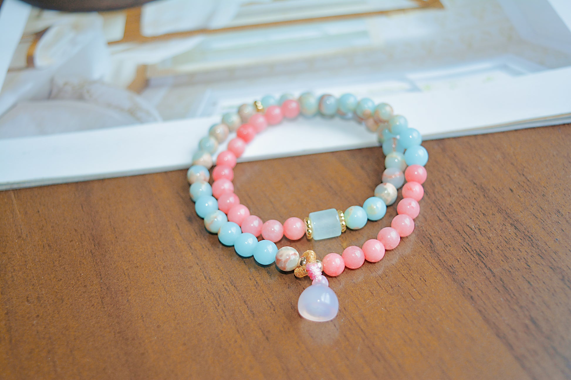 Sweetlight Reverie｜Double Layer Shoushan Stone Bracelet