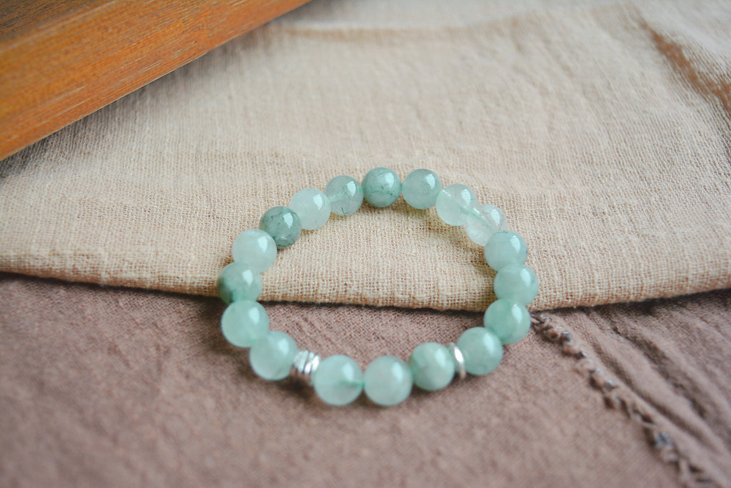 Green Whisper | 10mm Green Rutilated Quartz Bracelet