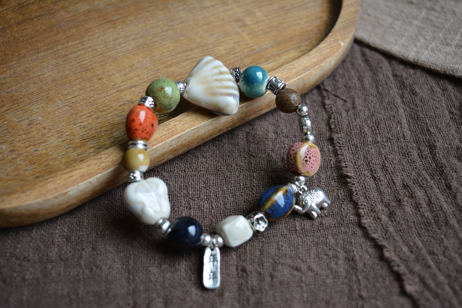 Ceramic Blooming｜Single-Layer Colorful Ceramic Bead Bracelet Collection