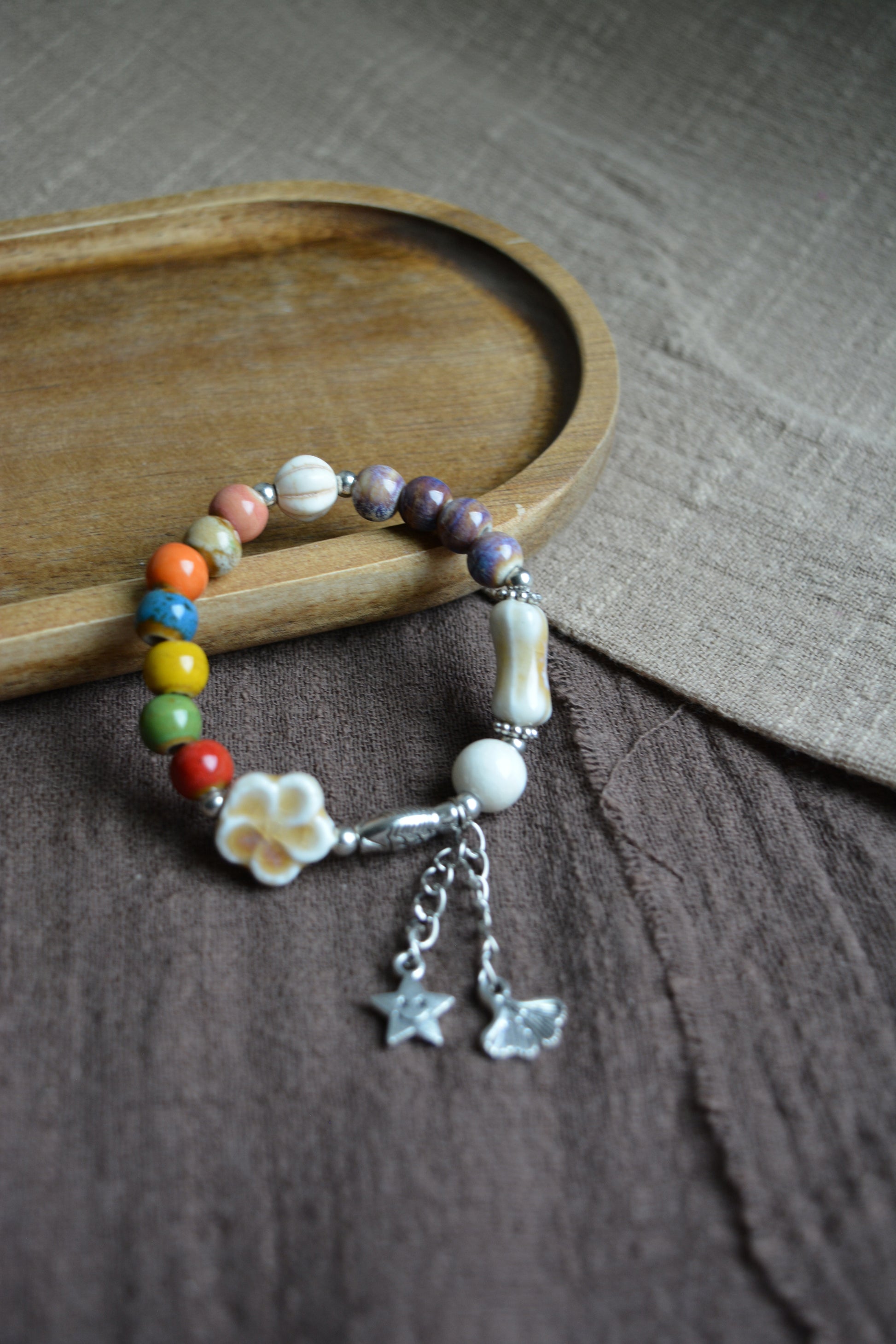 Ceramic Blooming｜Single-Layer Colorful Ceramic Bead Bracelet Collection