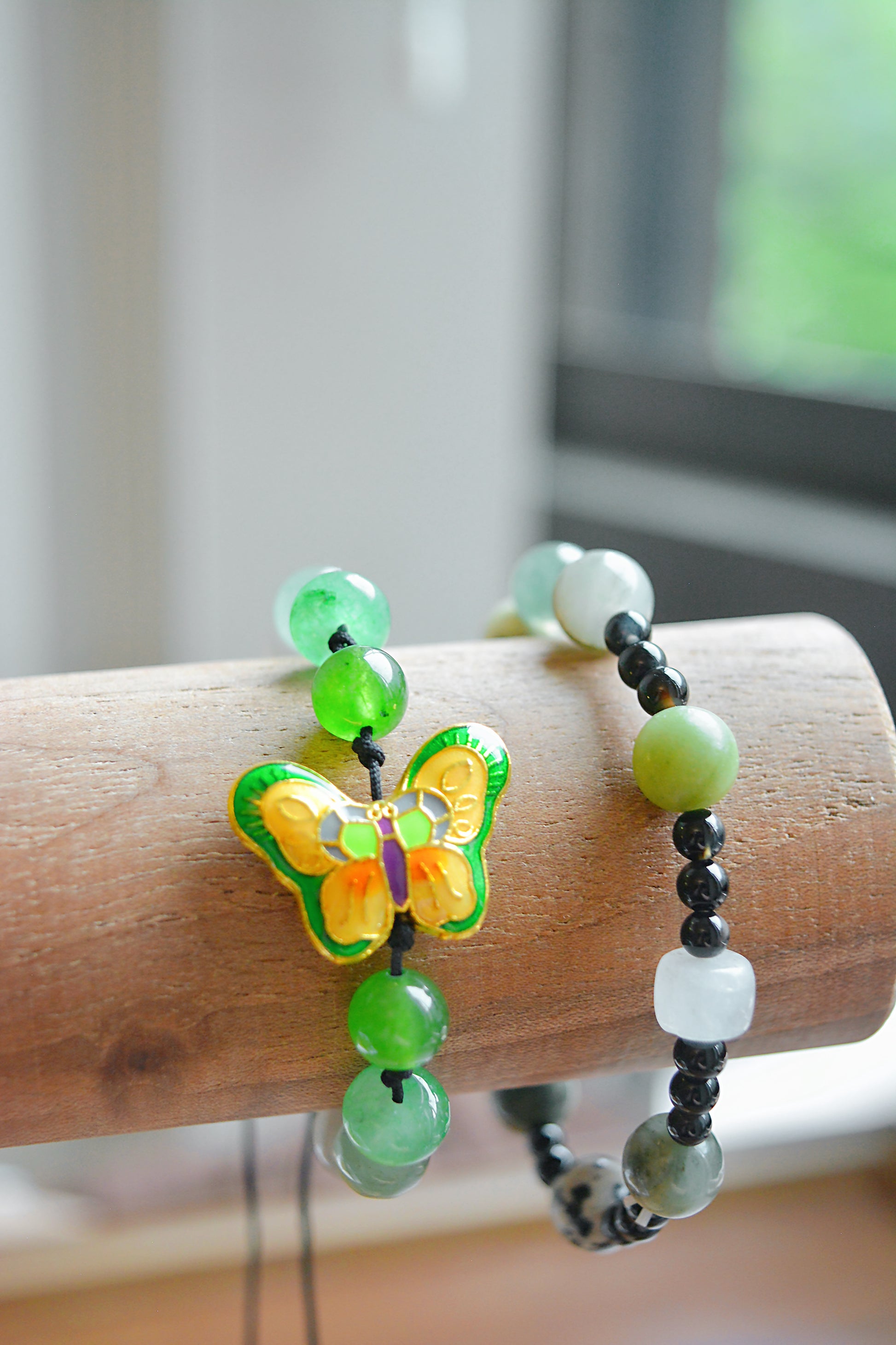 Whisper of Wings｜Butterfly Charm Adjustable Cord Bracelet