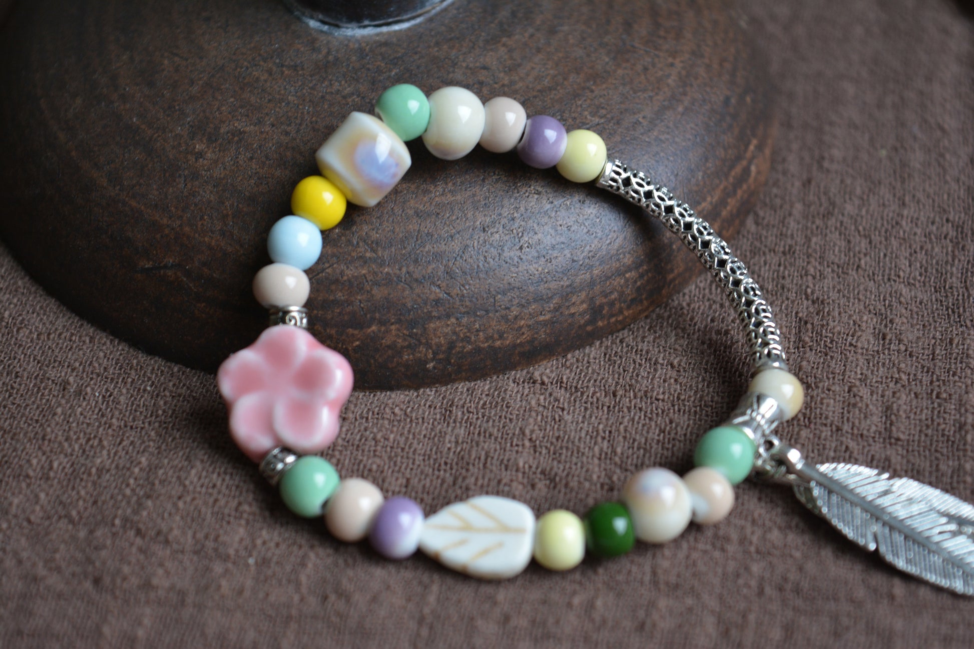 Ceramic Blooming｜Single-Layer Colorful Ceramic Bead Bracelet Collection