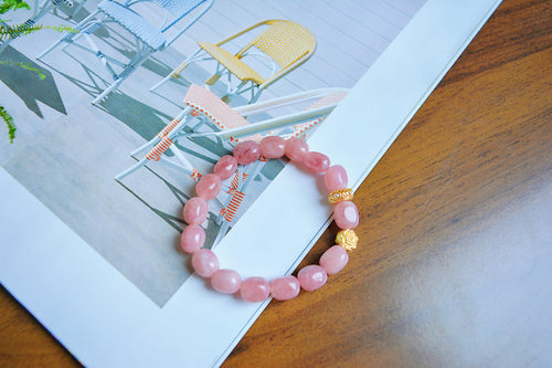 Blush Aura Sand Gold Bracelet