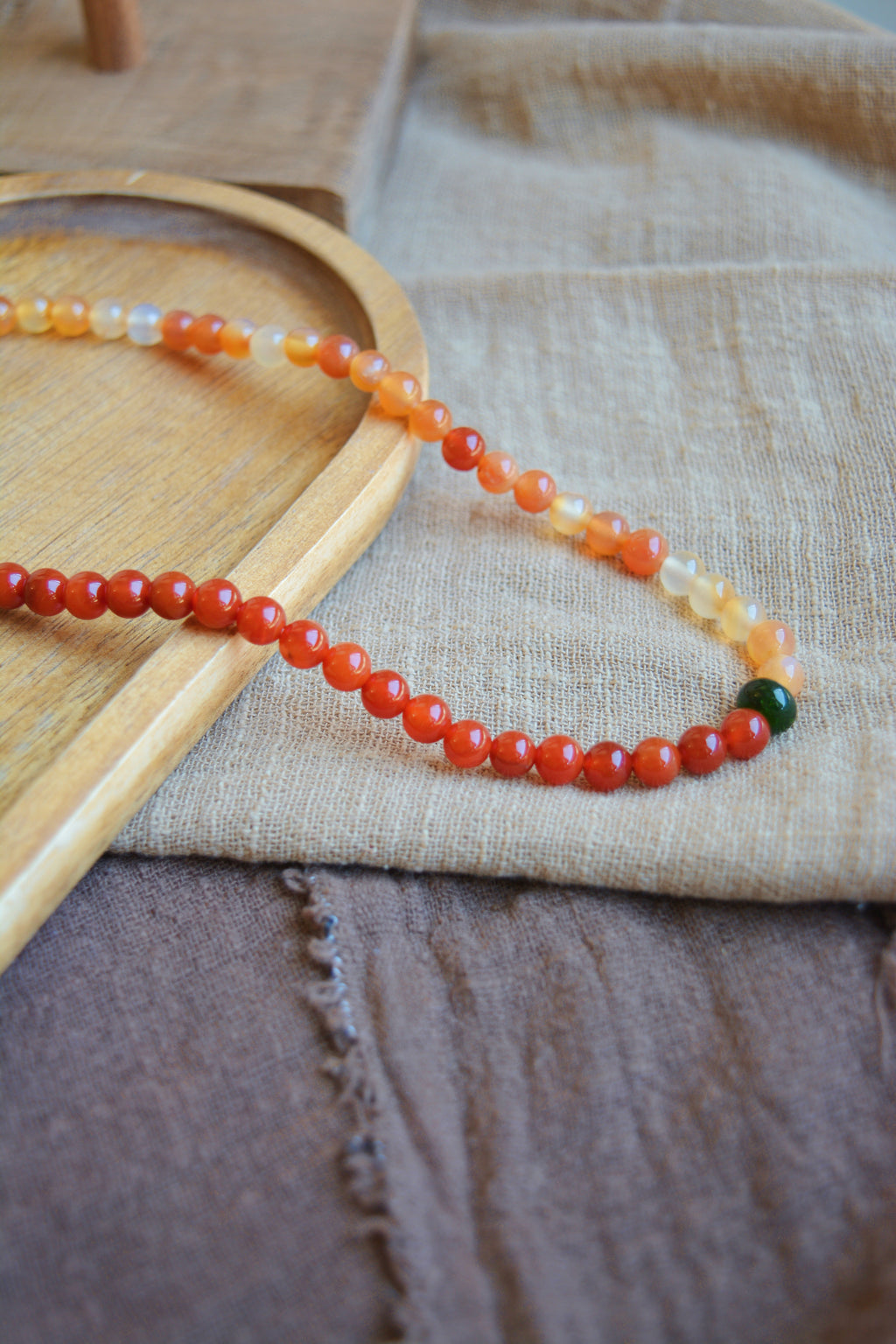 Ember Verse | Double Wrap Red Agate Bracelet