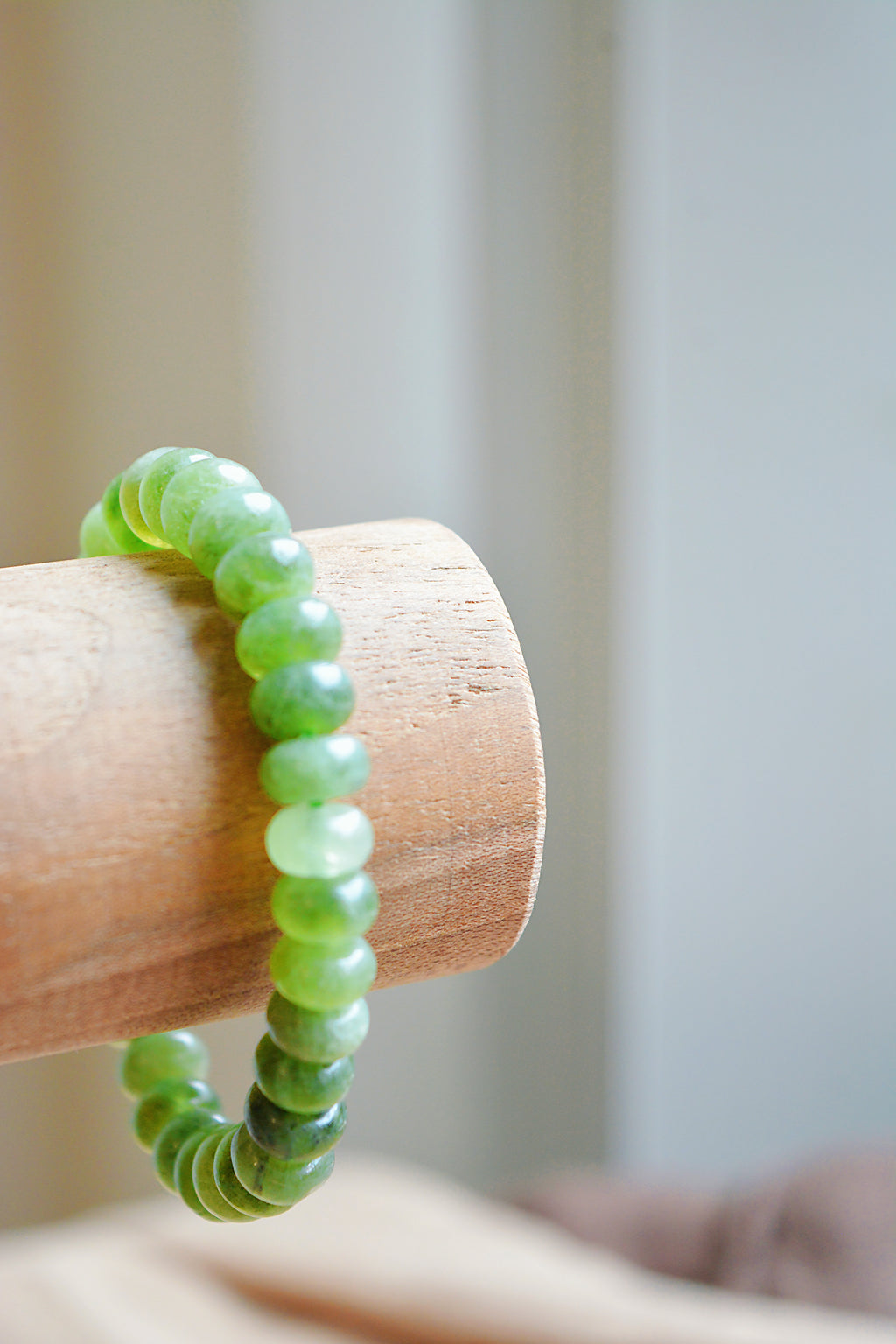 Whispers of the Forest | Green Abacus Bead Handmade Bracelet