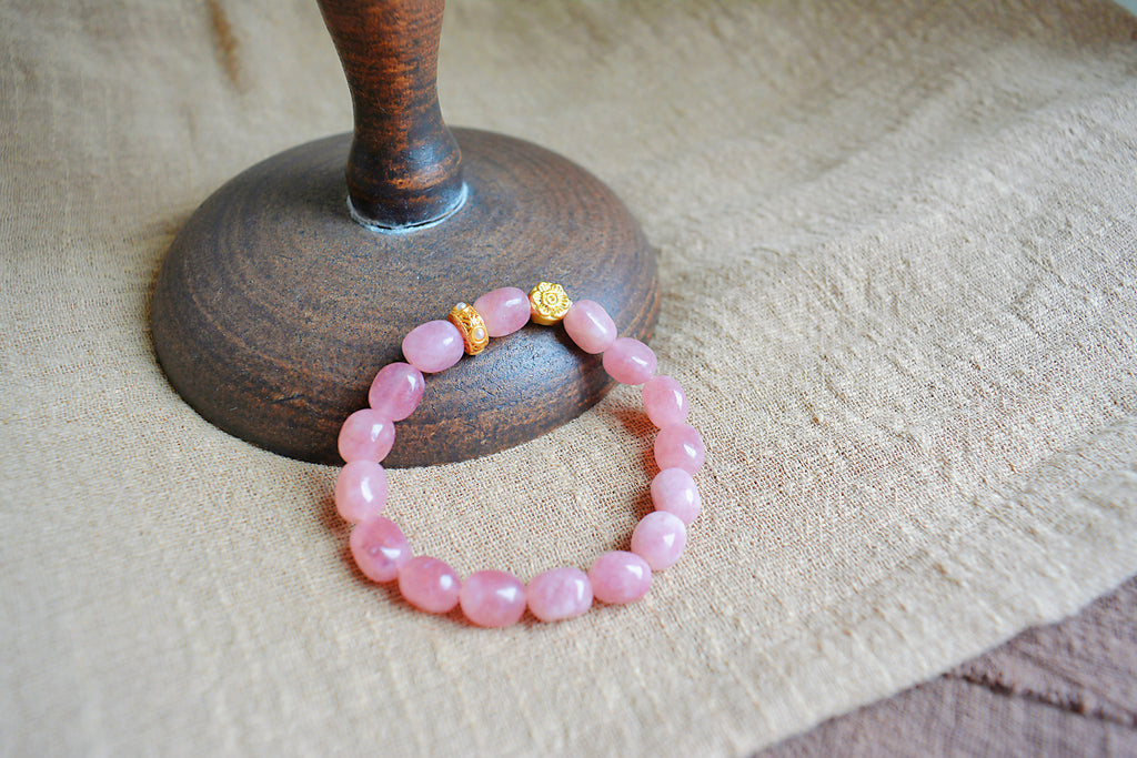 Blush Aura Sand Gold Bracelet