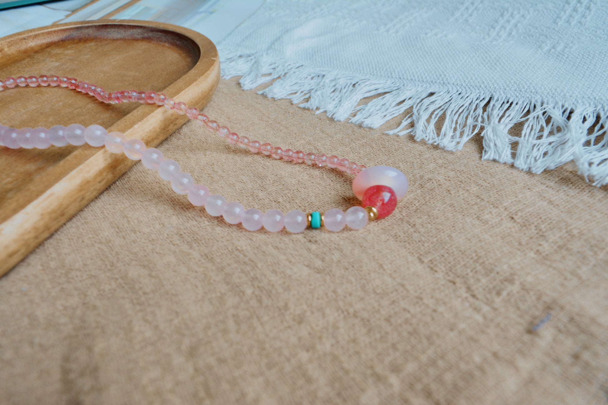 Eternal Blush｜Rosy Harmony Double Ring Bracelet