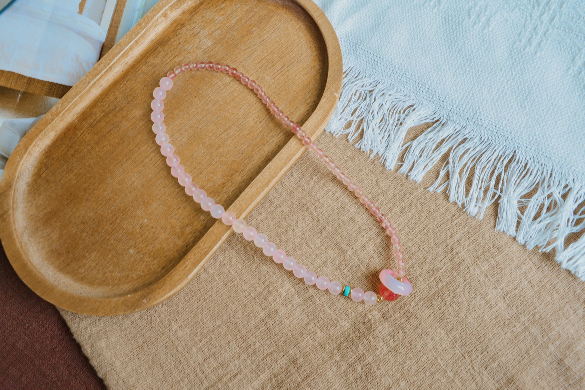 Eternal Blush｜Rosy Harmony Double Ring Bracelet