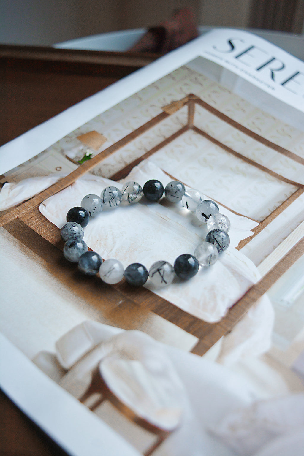 Black Veil ｜Natural Black Rutilated Quartz (10mm)