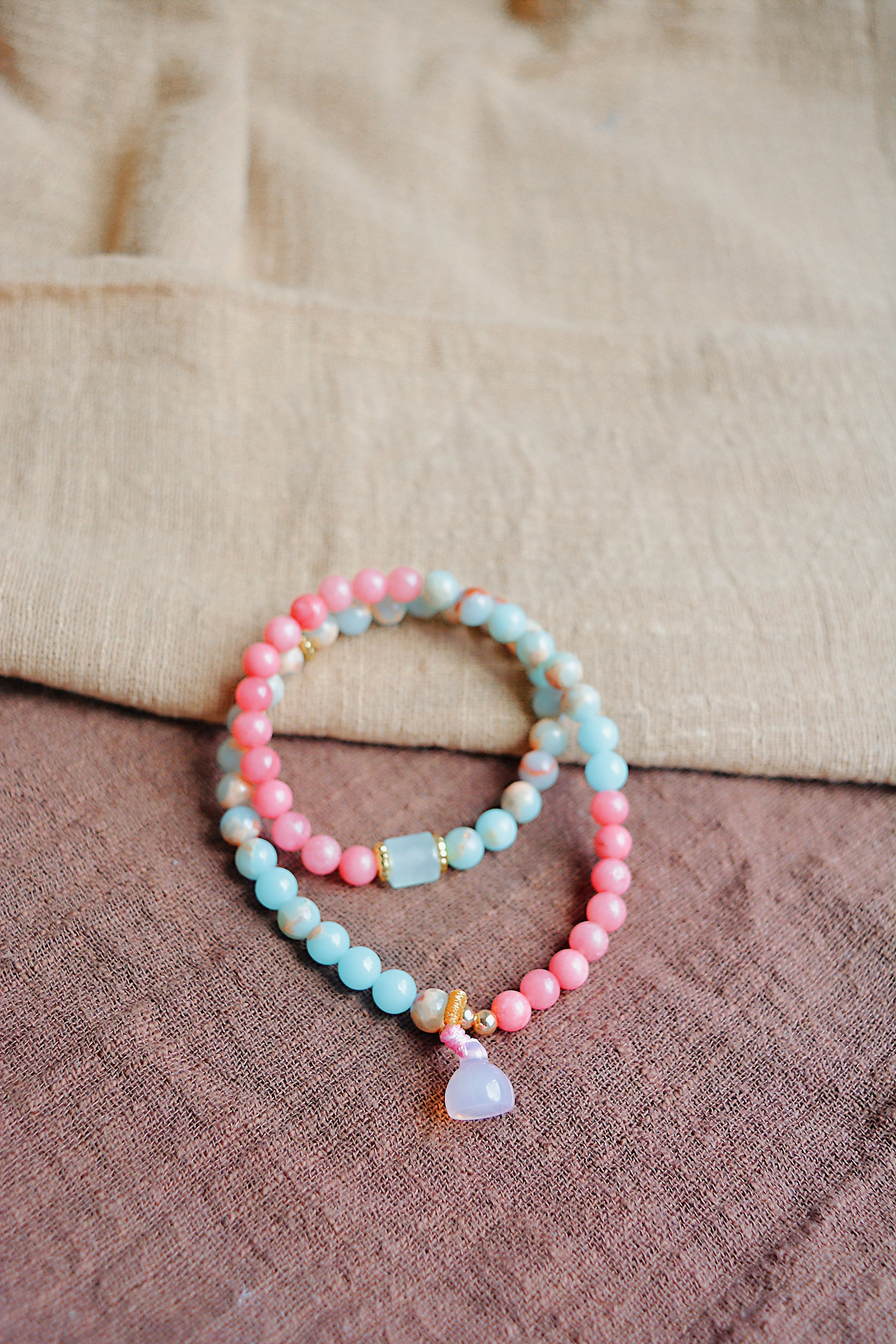Sweetlight Reverie｜Double Layer Shoushan Stone Bracelet