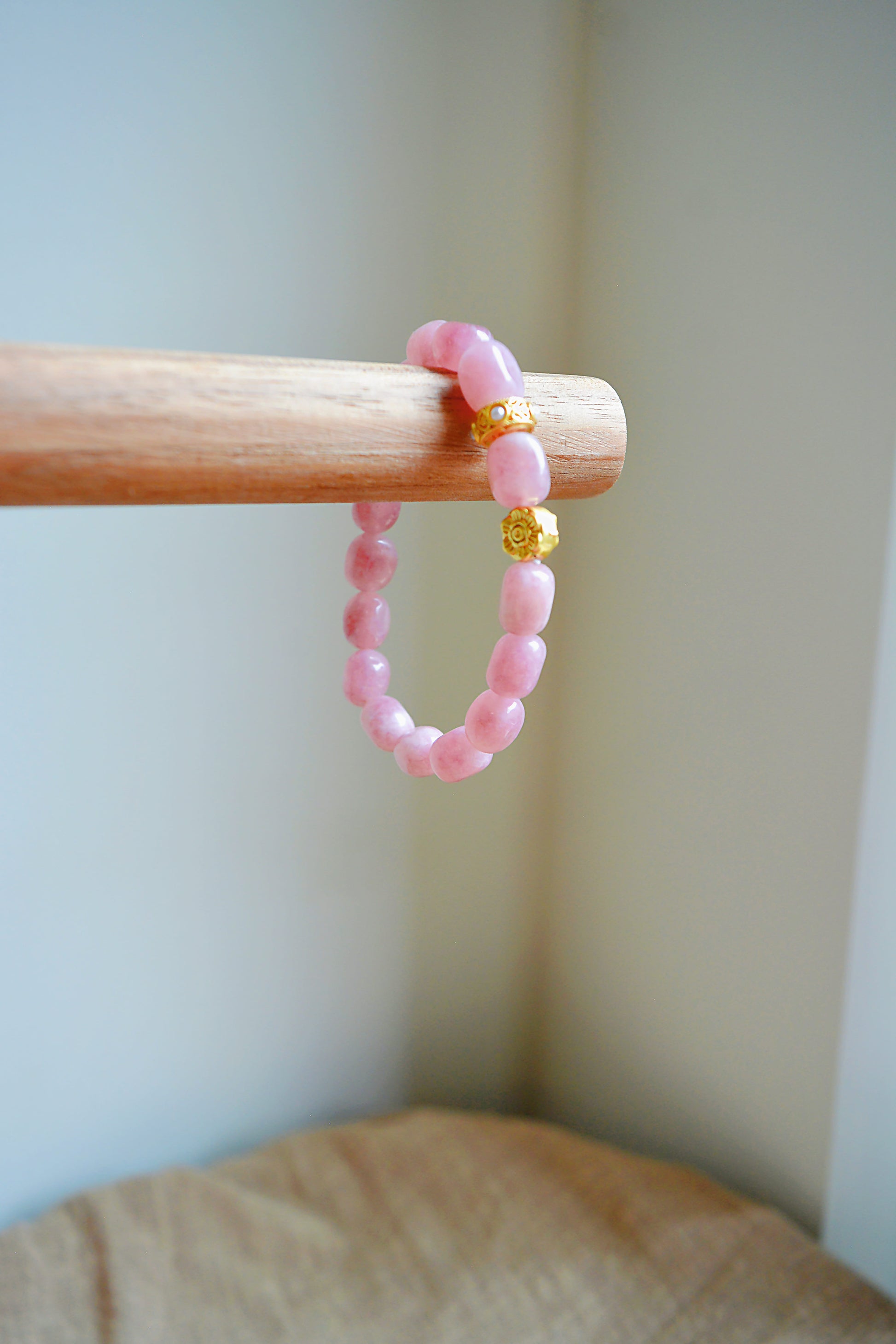 Blush Aura Sand Gold Bracelet