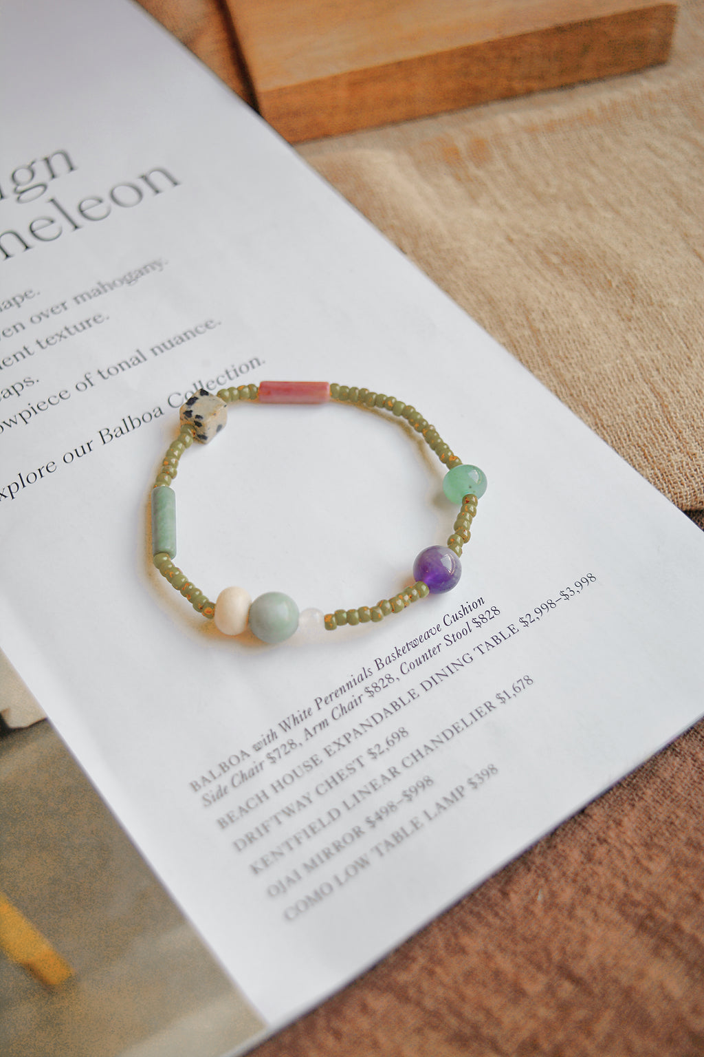 Whisper Mosaic | Natural Stone & Miyuki Bead Bracelet