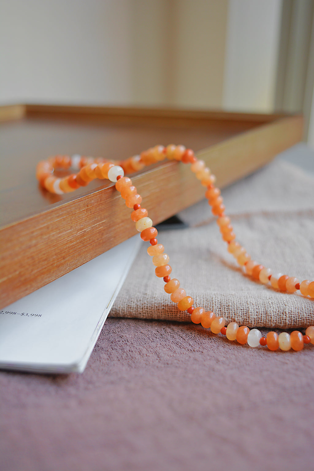Amber Bloom | Red Aventurine Necklace (45cm)