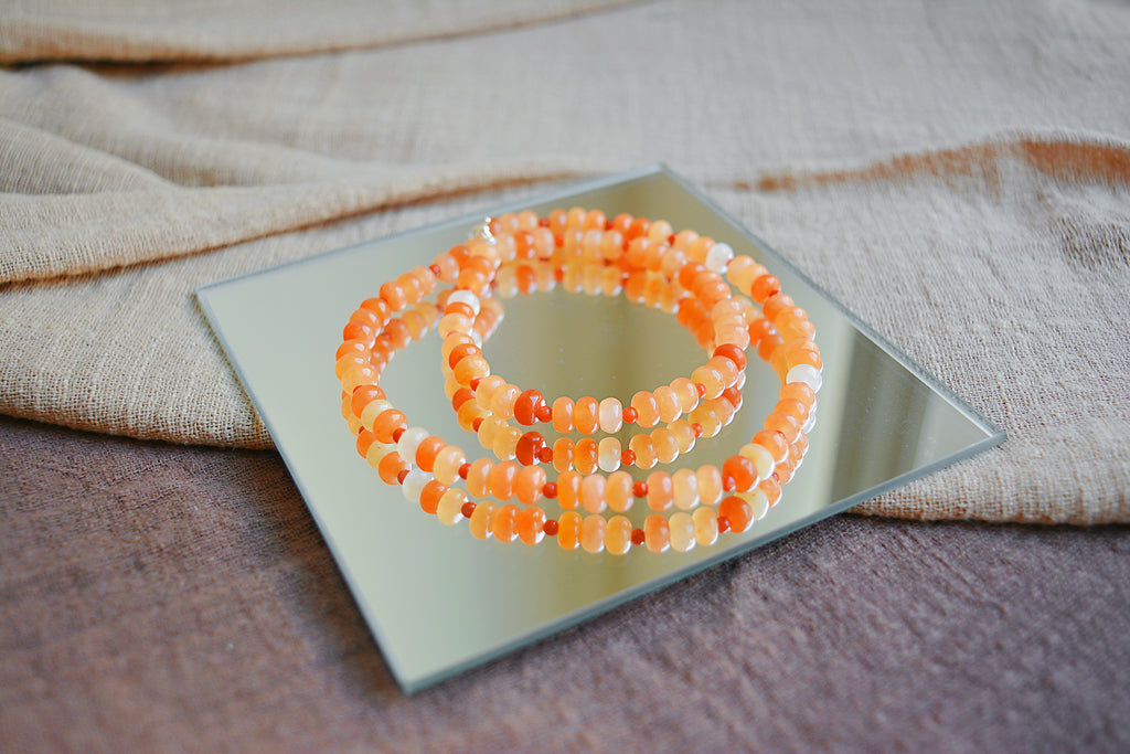 Amber Bloom | Red Aventurine Necklace (45cm)