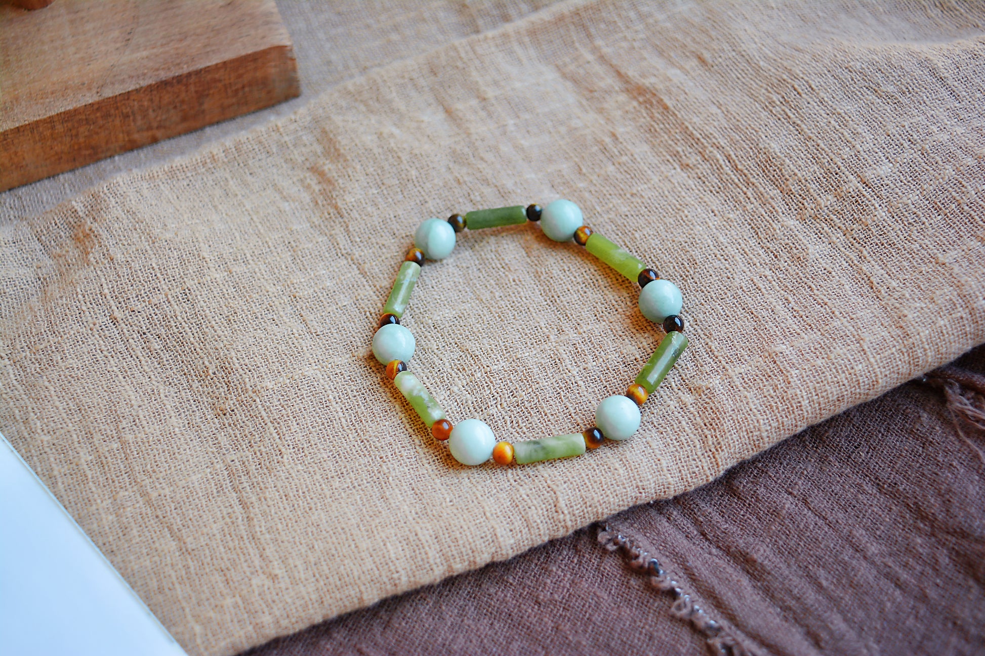 Whispering Hills | Jade, Peridot & Tiger’s Eye Bracelet