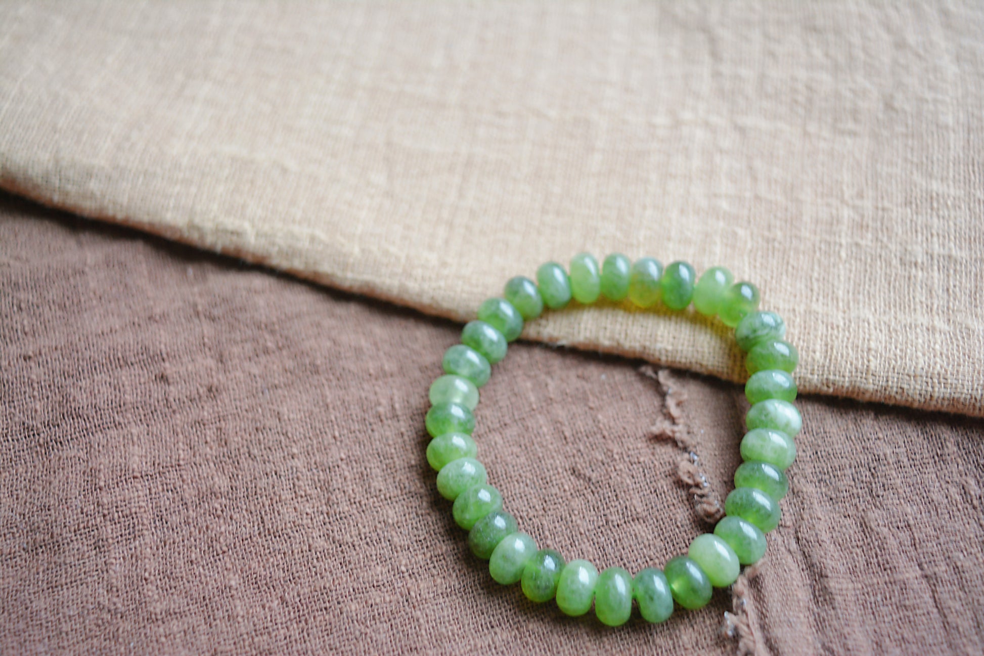 Whispers of the Forest | Green Abacus Bead Handmade Bracelet